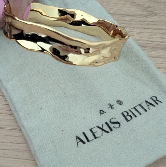 Alexis Bittar Brut Gold Bangle Bracelet - Picture 6 of 8